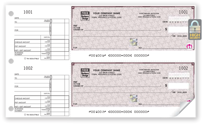 High Security Two-to-a-Page Cheque